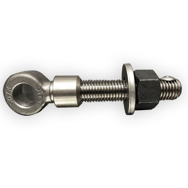 1 x 6-Inch Carbon Steel Eyebolt Assembly with Seal Hole and Safety Collar, Heavy Hex Nut