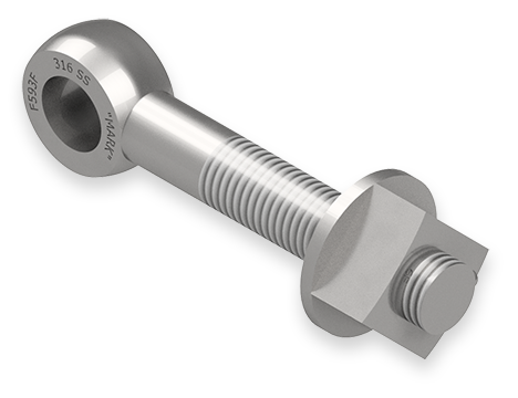 7/8 x 5-1/2-Inch Stainless Steel Eyebolt Assembly, Heavy Square Nut