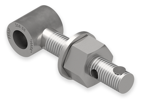 7/8 x 5-Inch Stainless Steel Eyebolt Assembly with Seal Hole, Thick Head and Huck Rivet, Heavy Hex Nut