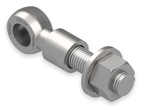 7/8 x 5-Inch Stainless Steel Eyebolt Assembly with Safety Collar, Heavy Hex Nut