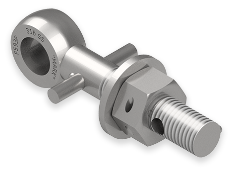 7/8 x 5-Inch Stainless Steel Eyebolt Assembly with Pin and 2 Seal Holes, Heavy Hex Nut