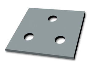 Pre-Drilled Steel Shim Plate for Hinged Derails, 1/4-Inch