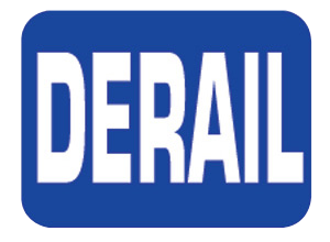 Replacement Derail Sign Plate, Blue