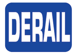 Replacement Derail Sign Plate, Blue