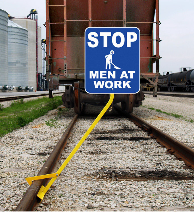 Clamp-on Sign Holder