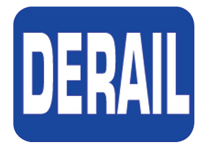 Derail Sign Plate, Blue