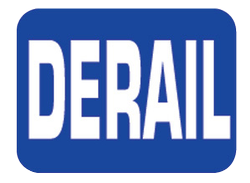 Derail Sign Plate, Blue