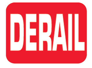 Derail Sign Plate, Red