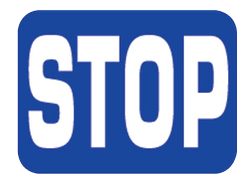 Stop Sign Plate, Blue