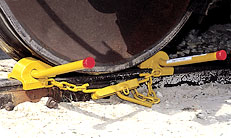 Double Wheel Chock with Tension Clamp and Padlock