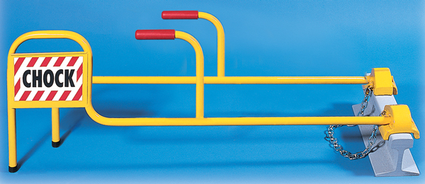 Stay Clear Double Chock with Flag, Flush Rail