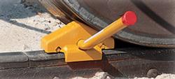 Single Wheel Chock, Exposed Rail