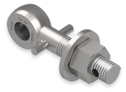 1 x 5-Inch Stainless Steel Eyebolt Assembly with Pin and Seal Hole, Heavy Hex Nut