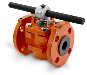 Plug Valve 4 inch Flanged, Gear Operator