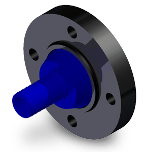 Reducing Flanged Hose Barb 3 inch X 1-1/2 inch