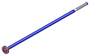 Eduction Tube with Reducing Flange, 4 inch x 2 inch, 3 1/2 inch diameter pipe, 110 inches long