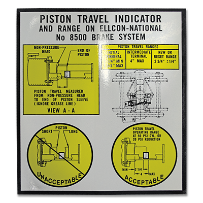 Decal Piston Travel Indicator: Outlet Gates: Plastic Pellet 