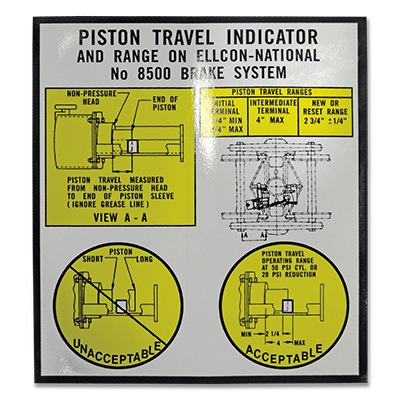 Decal Piston Travel Indicator