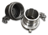 4-Inch Thread On Stainless Steel Quick Connect Assembly, Black EPDM Gaskets