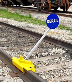 Portable Derail with Sign, 2-Way