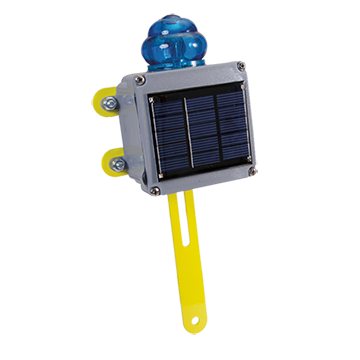 Solar Powered Blue Flashing Light