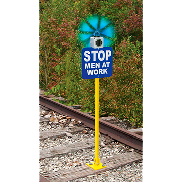 Spur Track Guardian Hinged Sign Holder with Solar Light