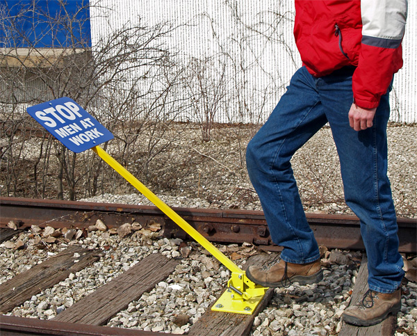 Spring Loaded Sign Holder