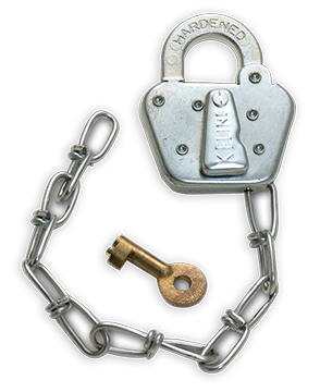 Steel Padlock with Chain