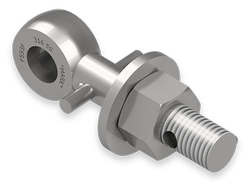 1 x 5-Inch Stainless Steel Eyebolt Assembly with Pin and Seal Hole, Heavy Hex Nut