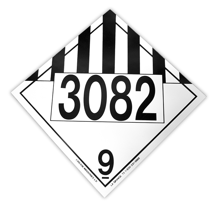 Placard Misc Dangerous Goods #3082