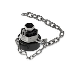 4-Inch Nylon Bottom Outlet Cap, with Stainless Steel Chain