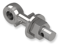 1 x 5-Inch Stainless Steel Eyebolt Assembly with Pin and Seal Hole, Heavy Hex Nut