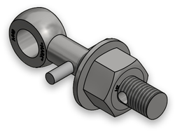 7/8 x 5-Inch Carbon Steel Eyebolt Assembly with Pin, Heavy Hex Nut