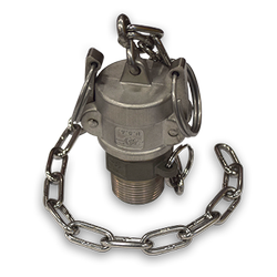 1-Inch Thread On Stainless Steel Top Fitting Assembly, White FDA EPDM Gasket