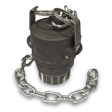 2-Inch Thread On Ductile Iron Top Fitting Assembly, Black Viton GF-600S Gasket