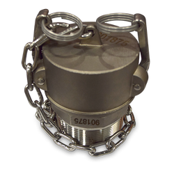 3-Inch Thread On Stainless Steel Top Fitting Assembly, Black Viton B Gasket